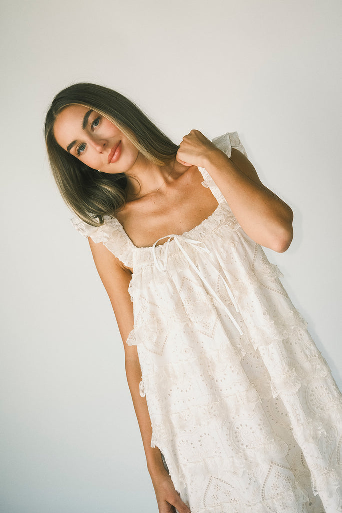 love struck maxi dress // off white *zoco exclusive*