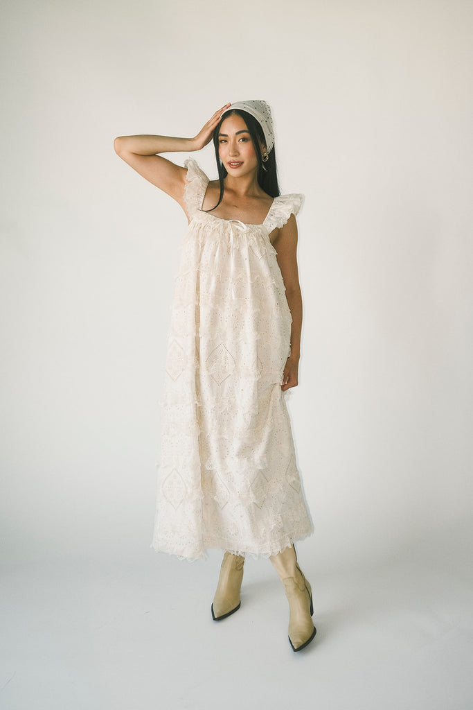 love struck maxi dress // off white *zoco exclusive*