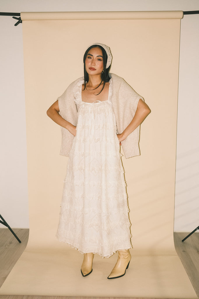 love struck maxi dress // off white *zoco exclusive*