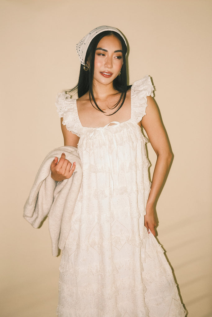 love struck maxi dress // off white *zoco exclusive*