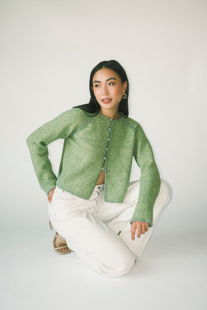 liv cardigan // green *zoco exclusive*