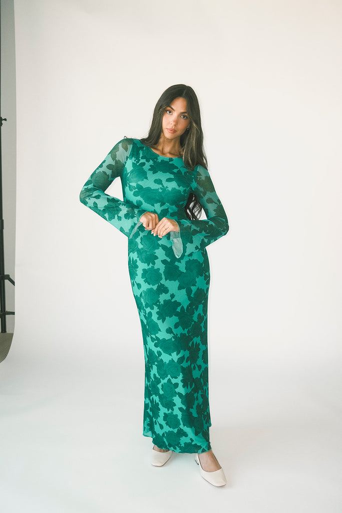 be right there mesh dress // green *zoco exclusive*