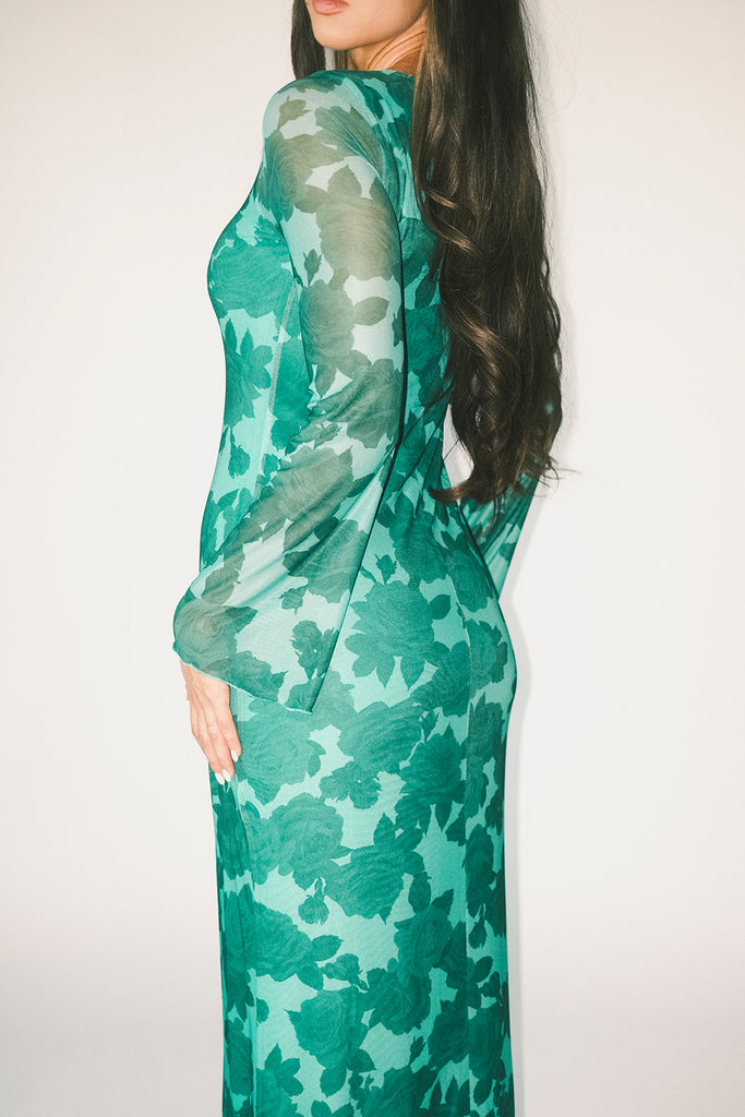 be right there mesh dress // green *zoco exclusive*