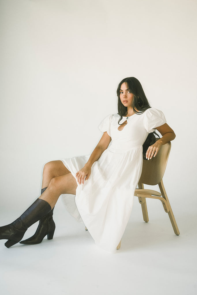 marloe midi dress // white *zoco exclusive*