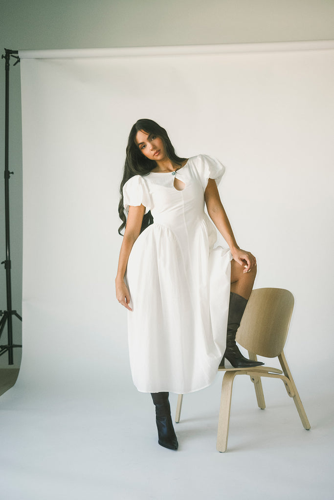 marloe midi dress // white *zoco exclusive*