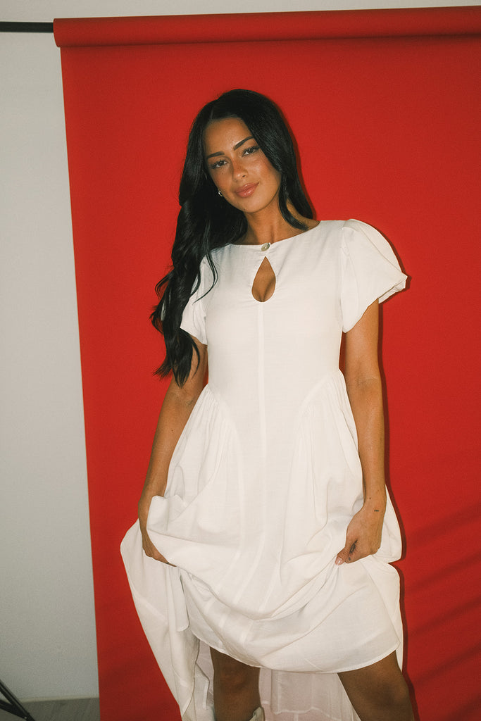 marloe midi dress // white *zoco exclusive*