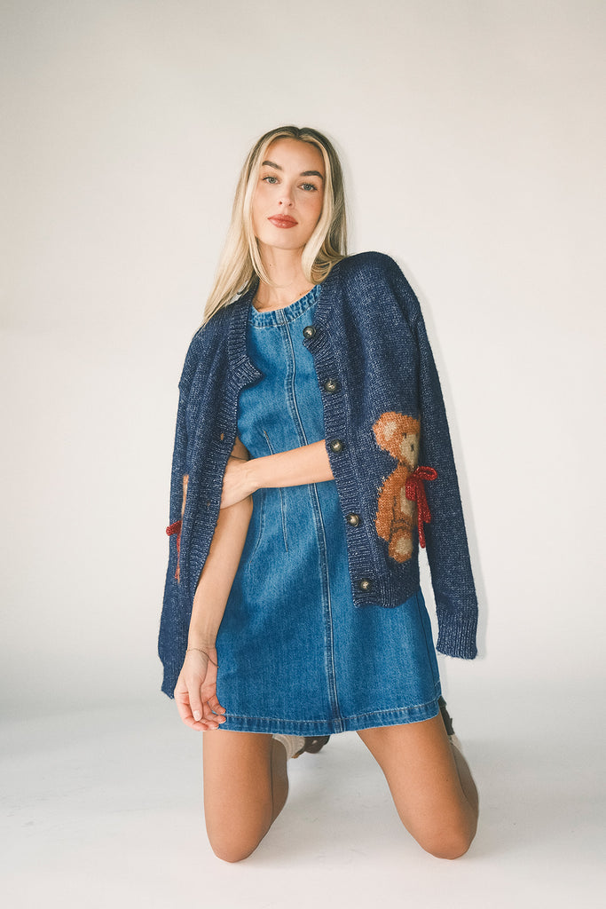 teddy cardigan // navy *restocked*