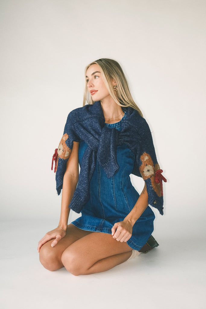 teddy cardigan // navy *restocked*