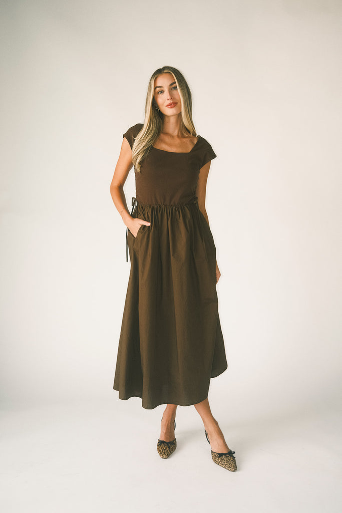 afterglow midi dress // chocolate *zoco exclusive*