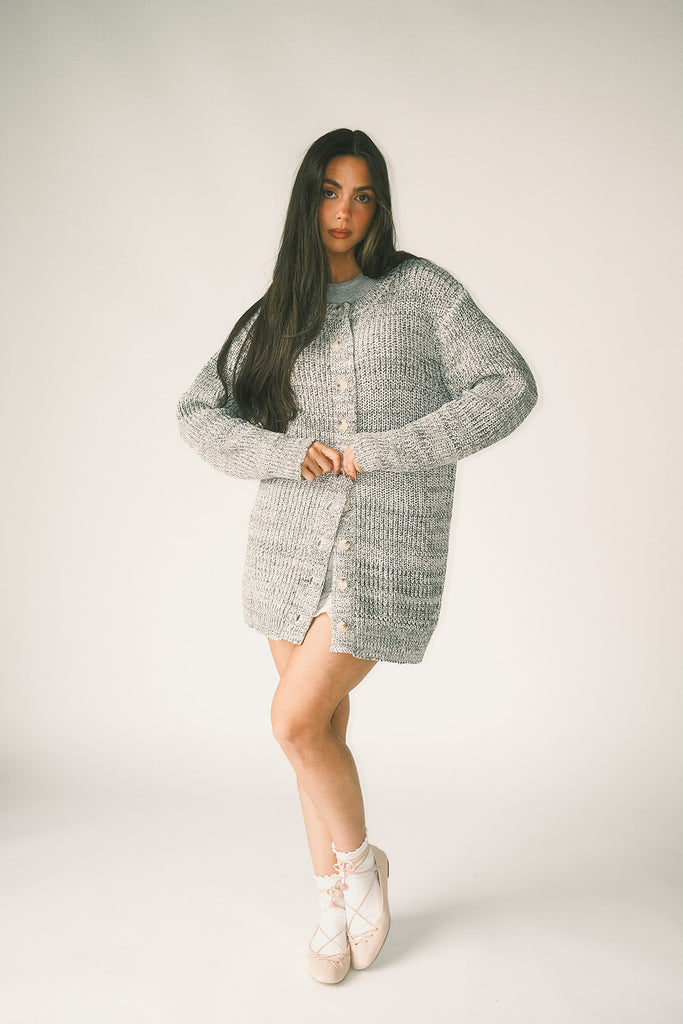 to the moon cardigan // grey *zoco exclusive*