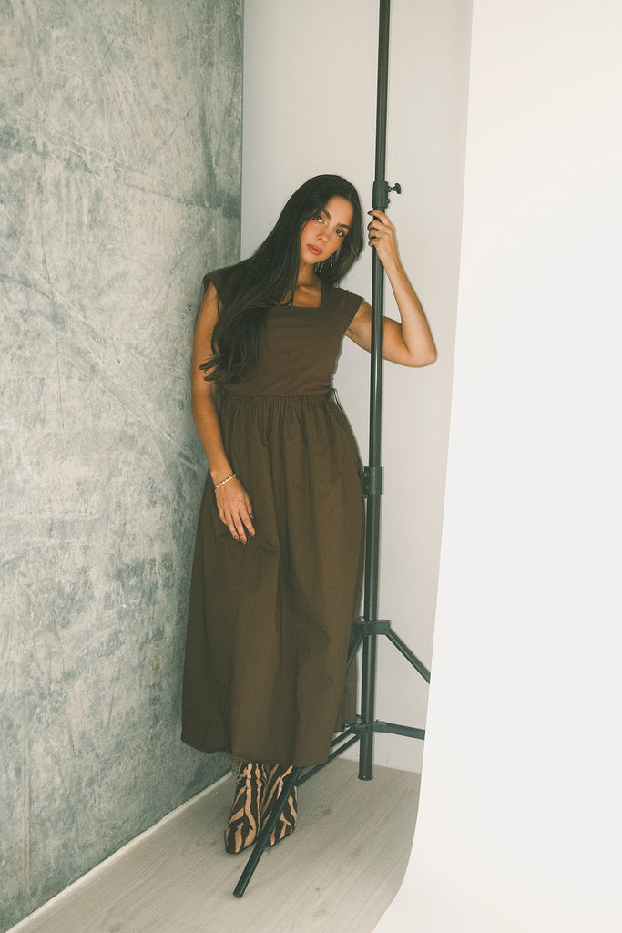 afterglow midi dress // chocolate *zoco exclusive*