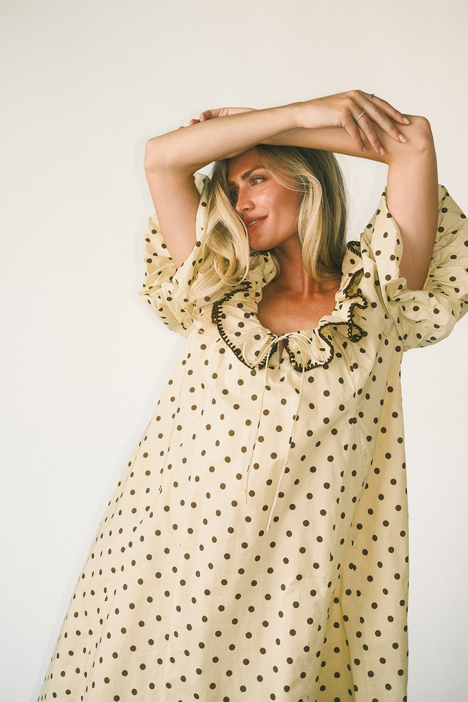 good luck puff sleeve dress // lemon sugar *zoco exclusive*
