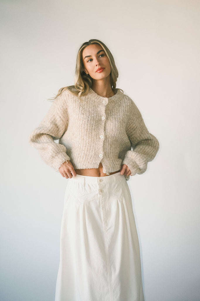 quincy cardigan // oat *zoco exclusive*