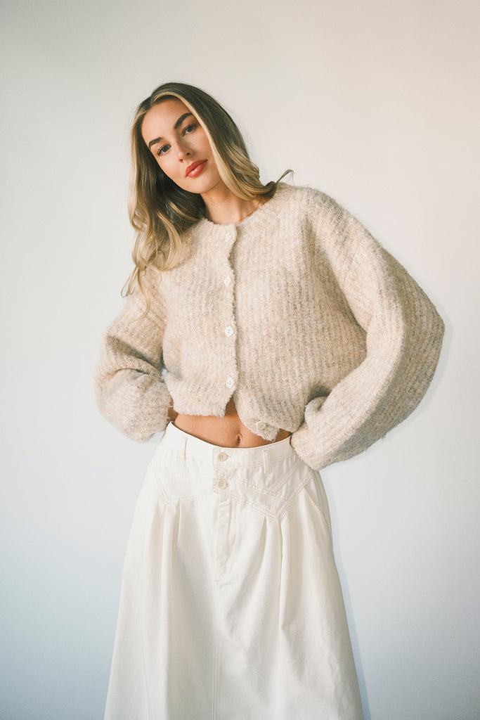 quincy cardigan // oat *zoco exclusive*