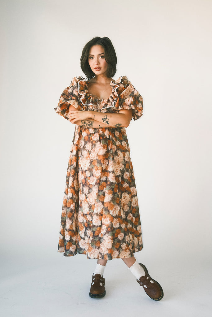 good luck puff sleeve dress // cocoa bloom *zoco exclusive*