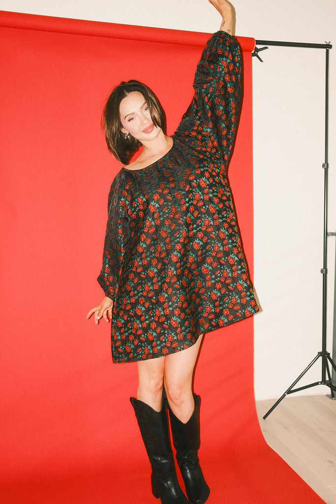 demi dress // red floral *zoco exclusive*