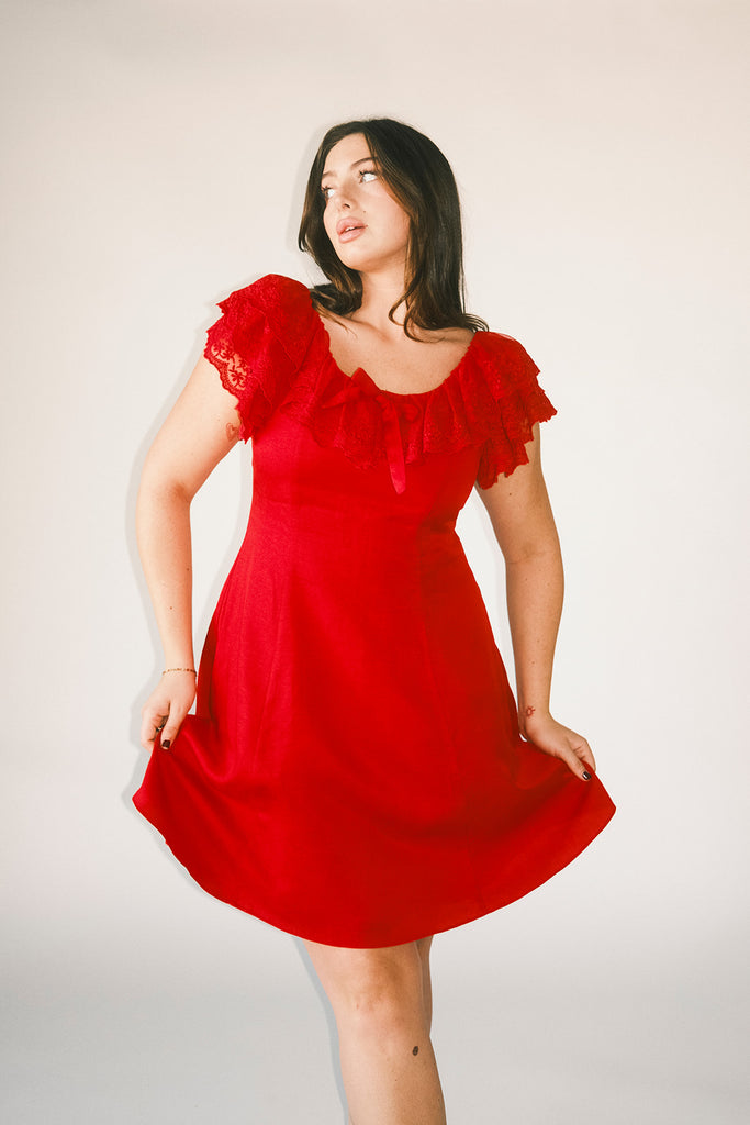 goldie mini dress // red *zoco exclusive*