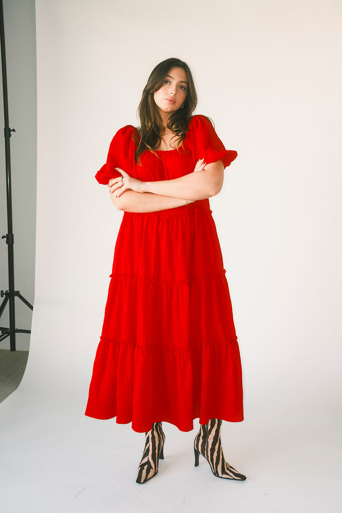 daymaker dress // poppy red *zoco exclusive*