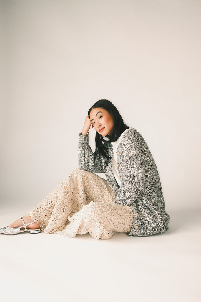 to the moon cardigan // grey *zoco exclusive*