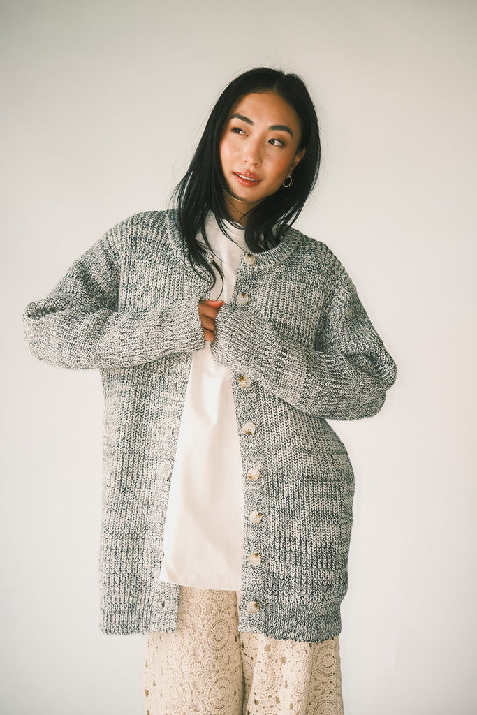 to the moon cardigan // grey *zoco exclusive*