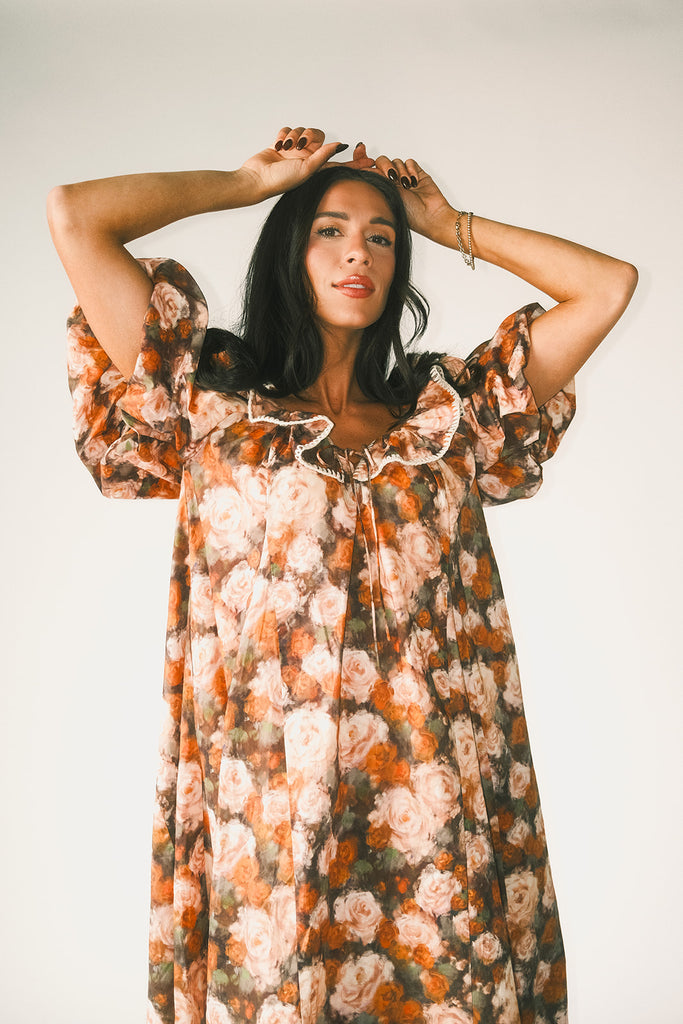 good luck puff sleeve dress // cocoa bloom *zoco exclusive*