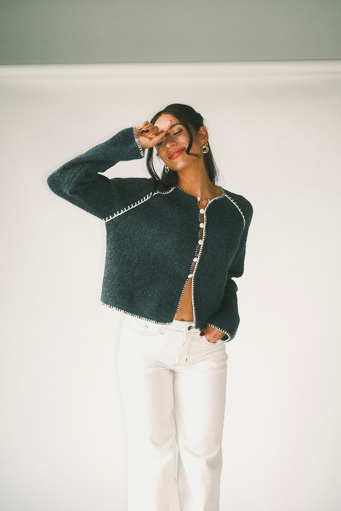 liv cardigan // grey *zoco exclusive*