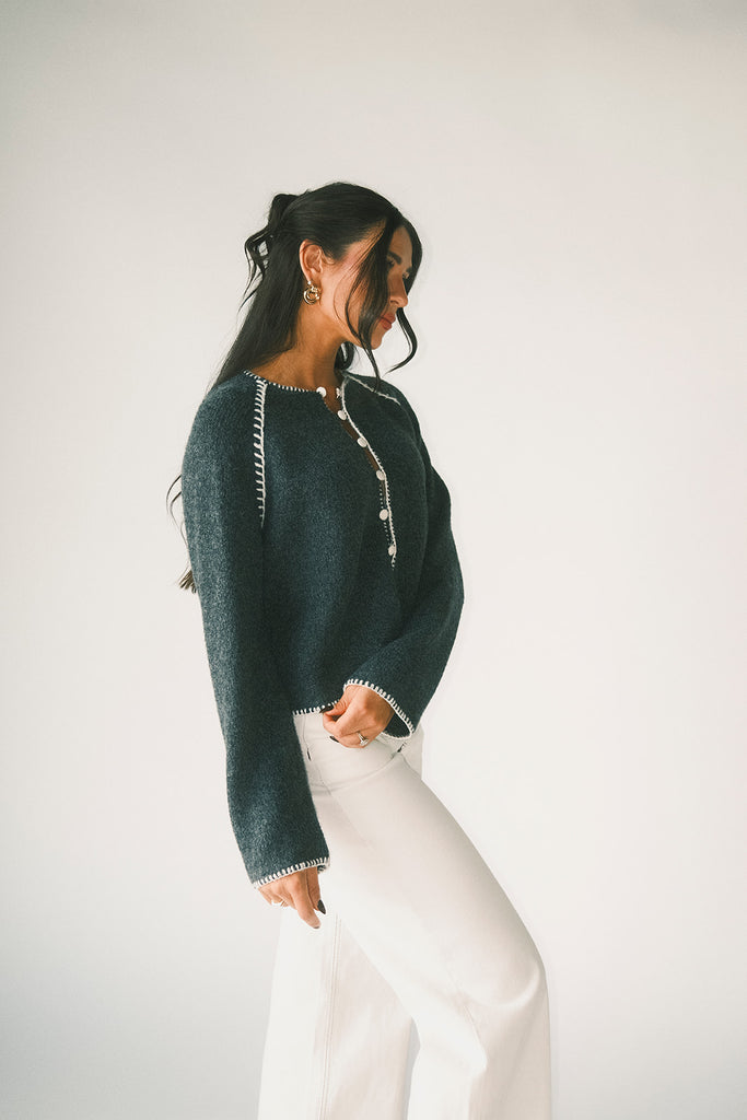 liv cardigan // grey *zoco exclusive*