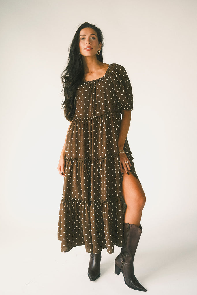 daymaker dress // mocha dot *zoco exclusive*