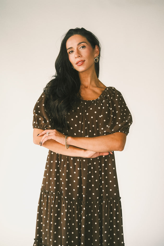 daymaker dress // mocha dot *zoco exclusive*