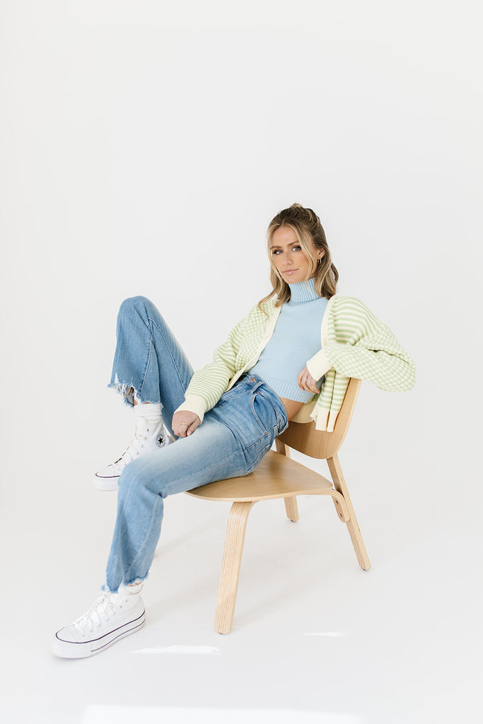 kate turtleneck tank // blue