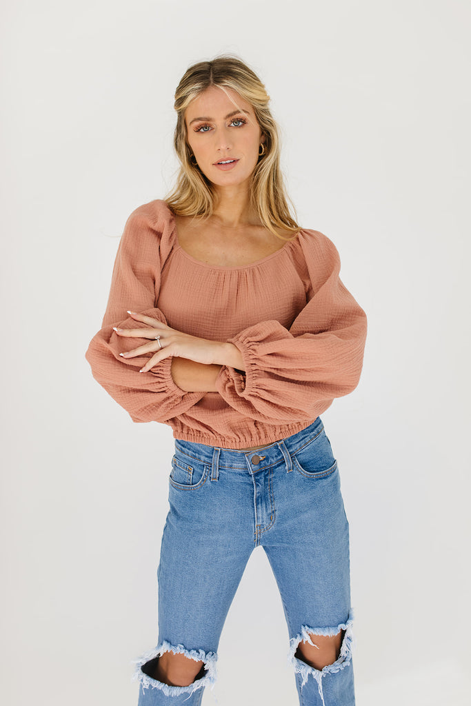 frame top // faded coral