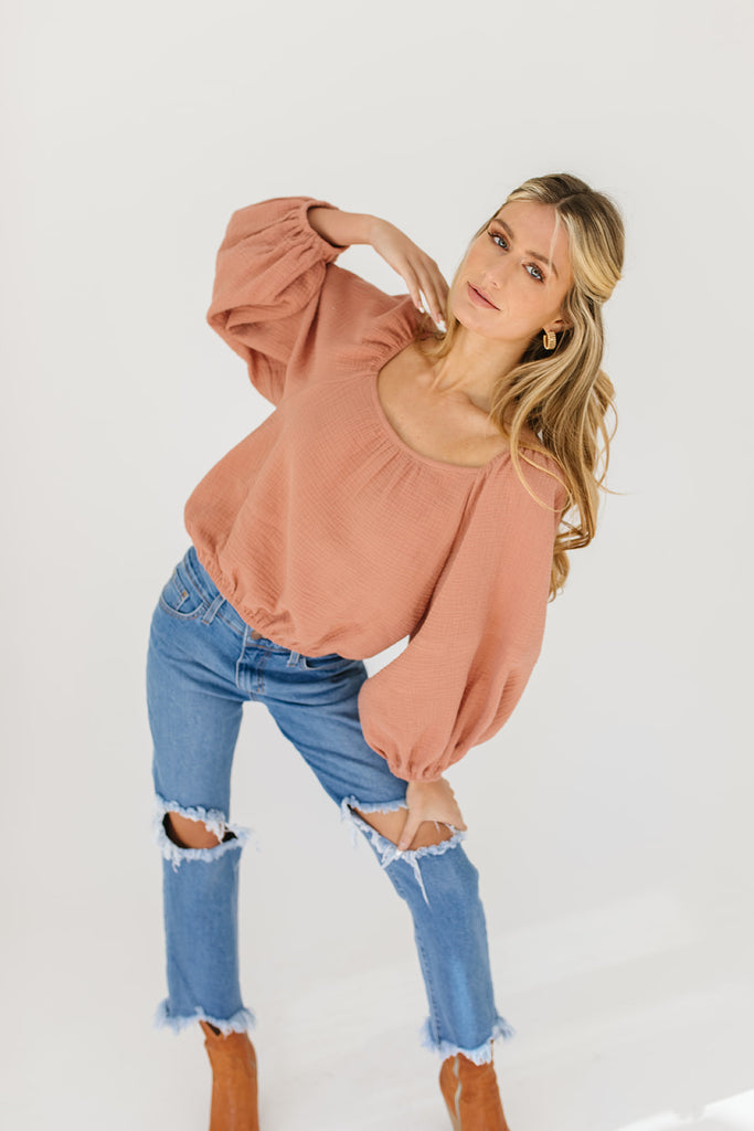 frame top // faded coral