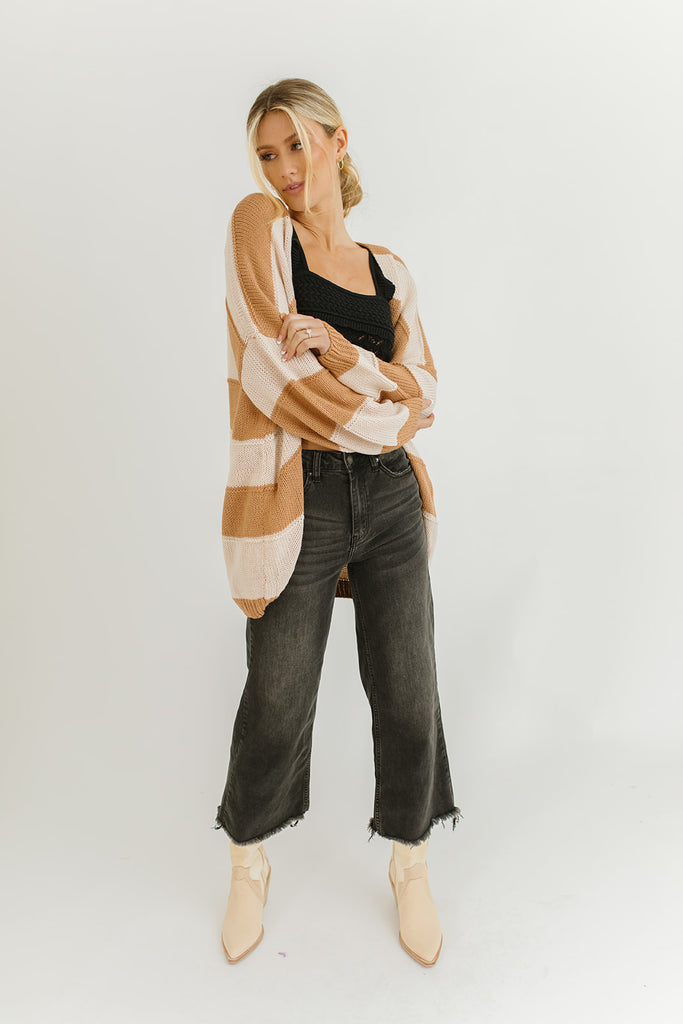 repeat after me striped cardigan