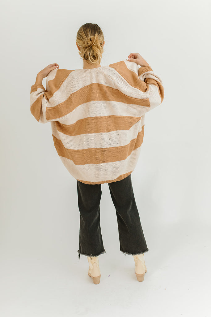 repeat after me striped cardigan