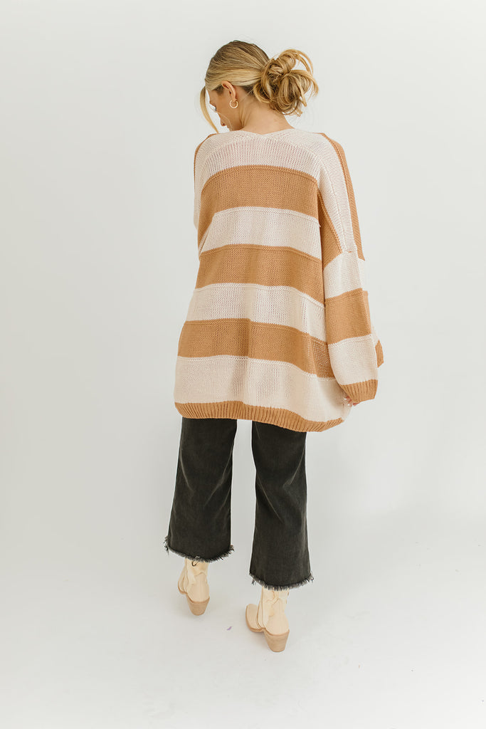 repeat after me striped cardigan