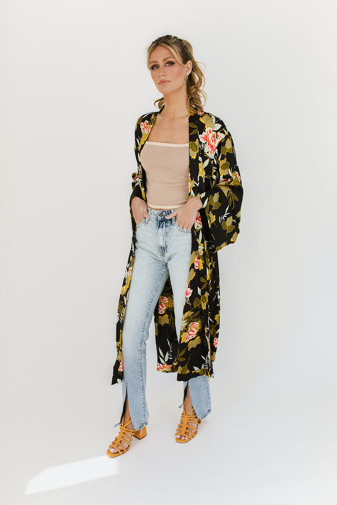 blooming long cardigan