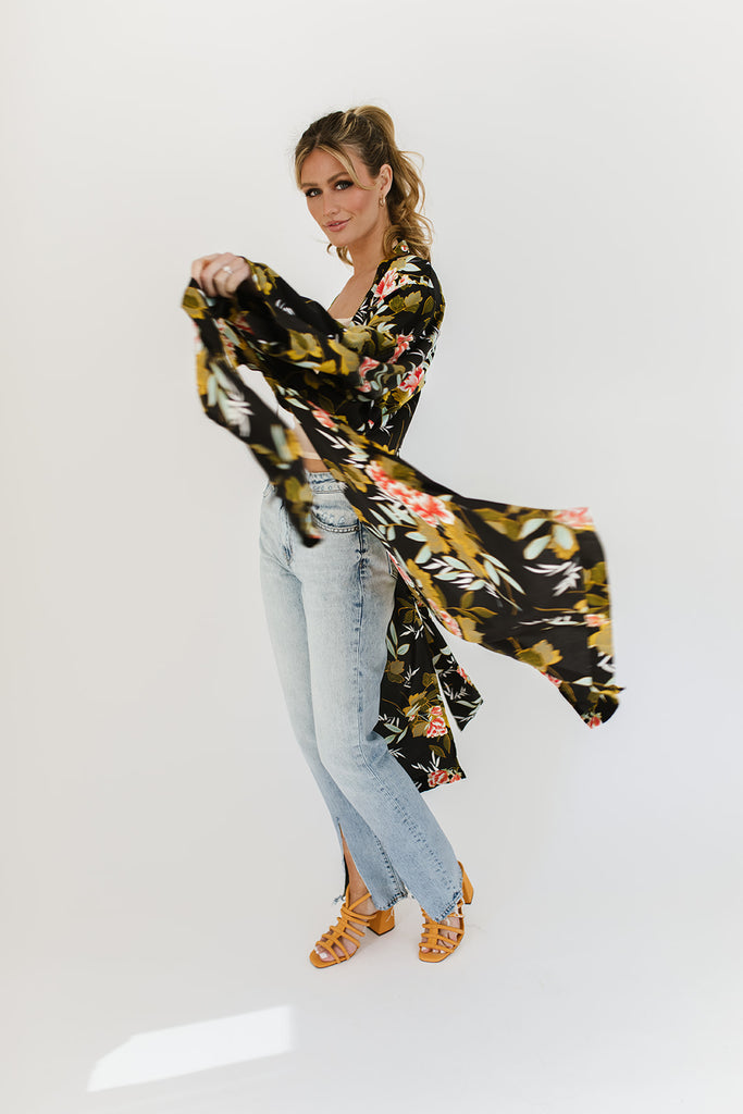 blooming long cardigan