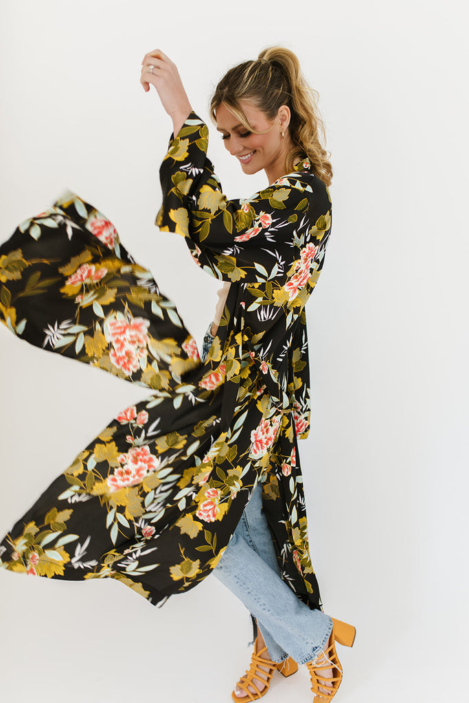 blooming long cardigan