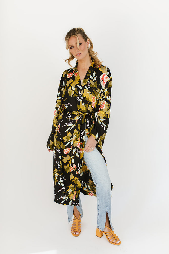 blooming long cardigan