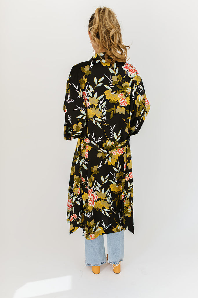 blooming long cardigan