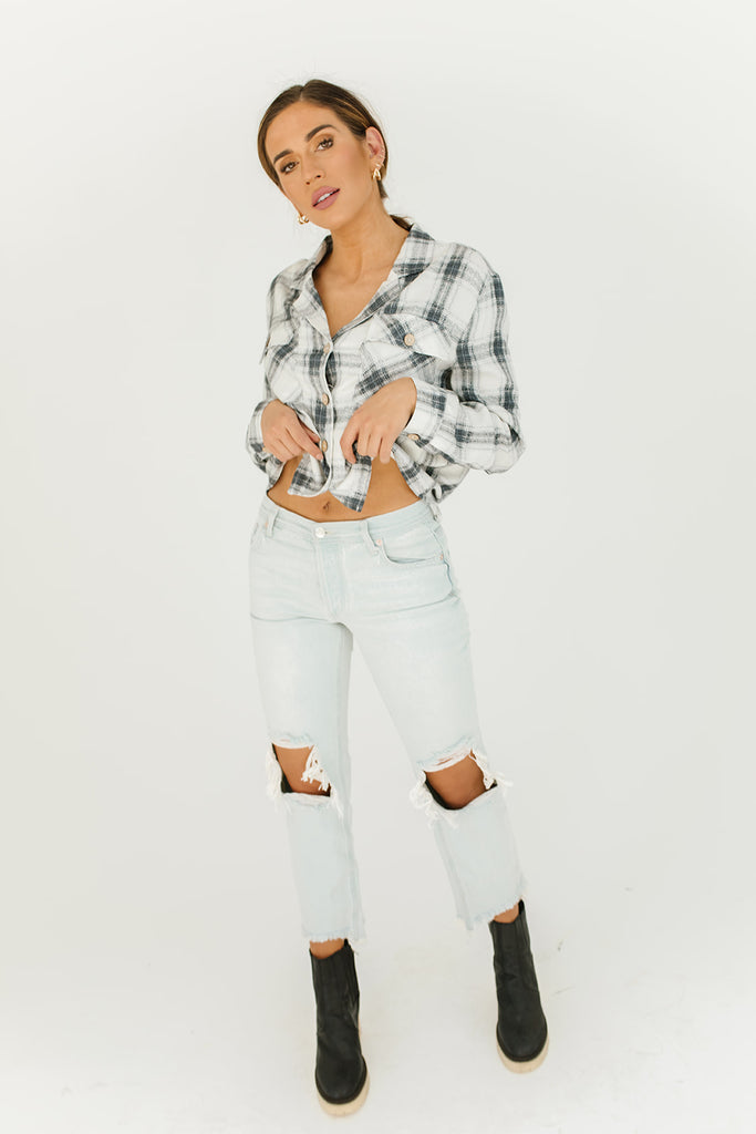 hightower plaid top