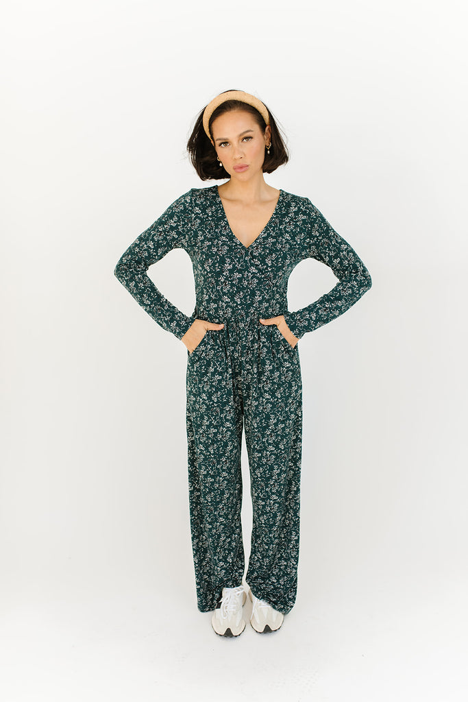 new day floral jumpsuit