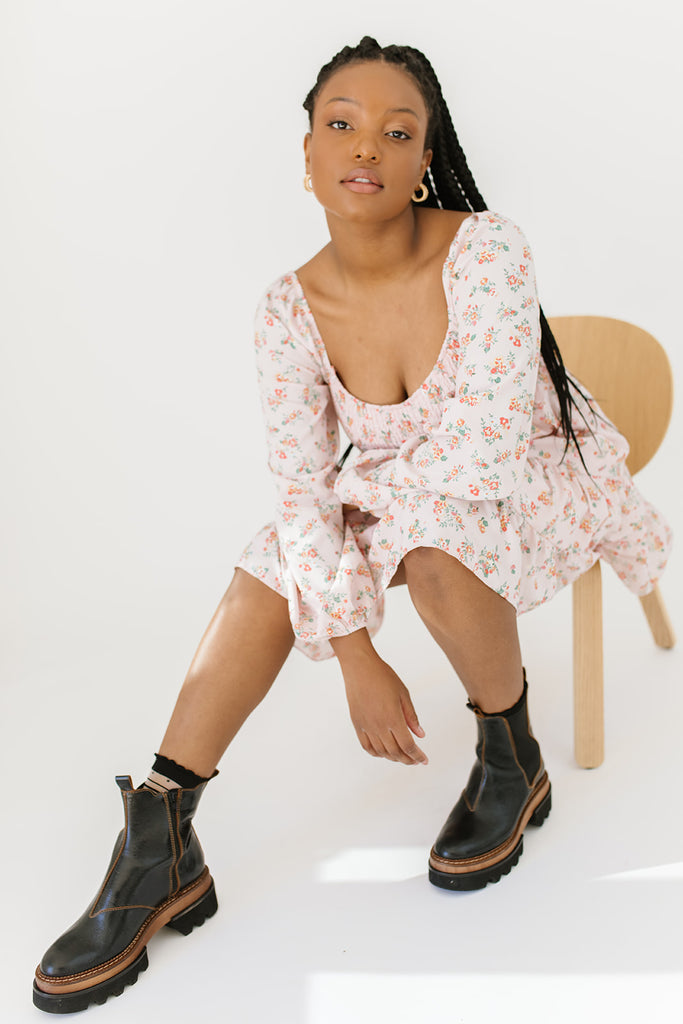 wishing floral dress // pink