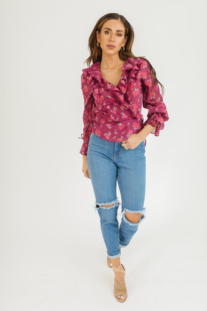 amanda ruffle top // free people