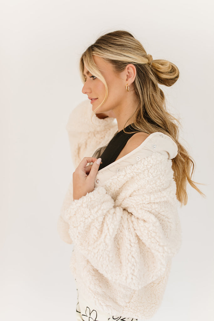 check me out sherpa jacket // cream *restocked*