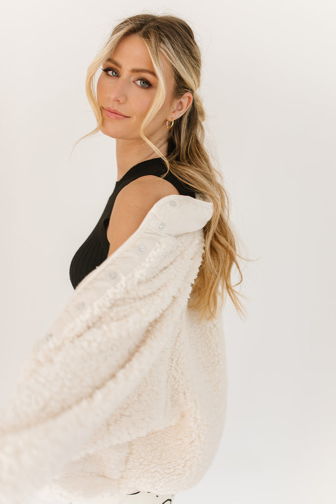 check me out sherpa jacket // cream *restocked*