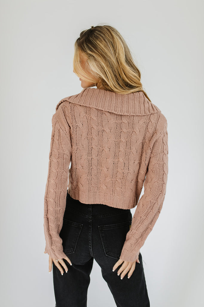 benji button sweater // dusty mauve
