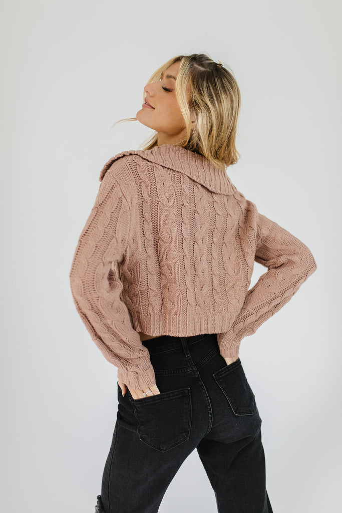 benji button sweater // dusty mauve
