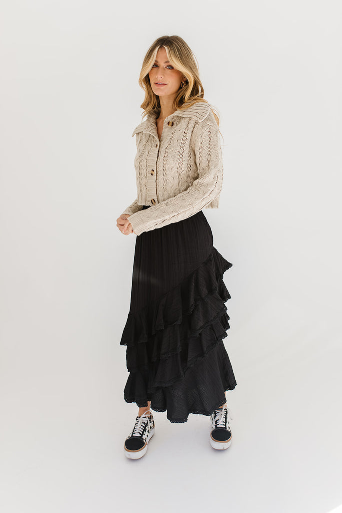 ariana ruffle skirt // black