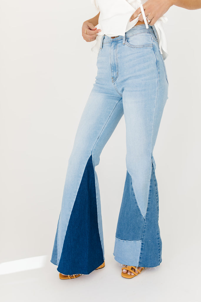 idina flare denim
